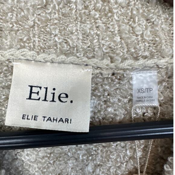 Elie. Elie Tahari Women's Wool Blend Marled Knit Sweater Oatmeal Size XS NWT - Picture 6 of 9
